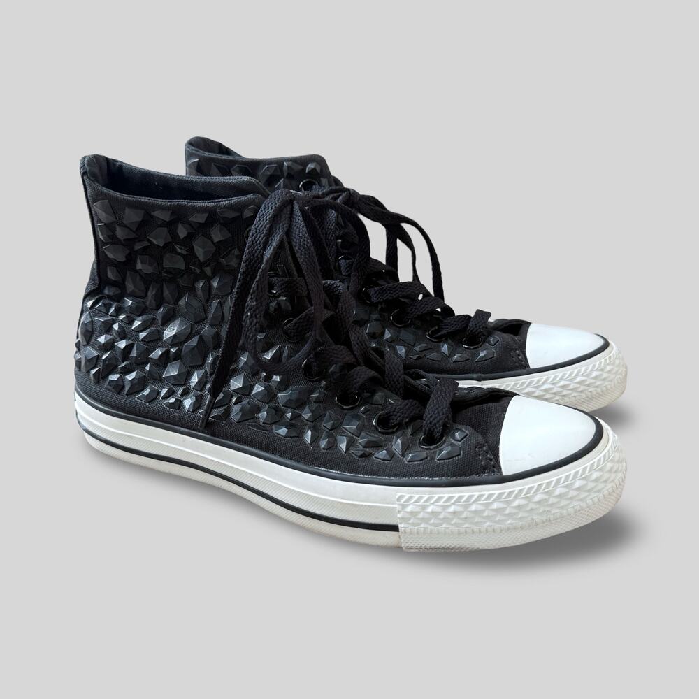 Converse Black Rhinestone High Top Sneakers